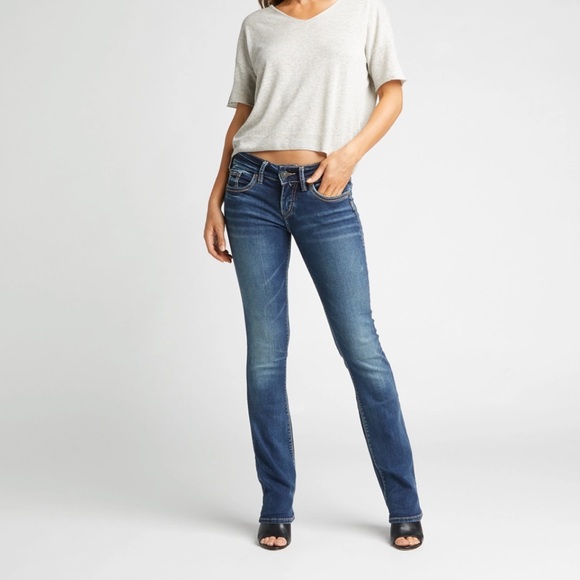 Silver Jeans Suki Mid Rise Slim Bootcut Jeans
